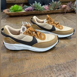 Nike Women's Waffle Debut Sneakers in Sesame Tan Brown